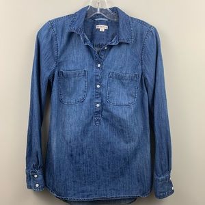 Merona denim popover top